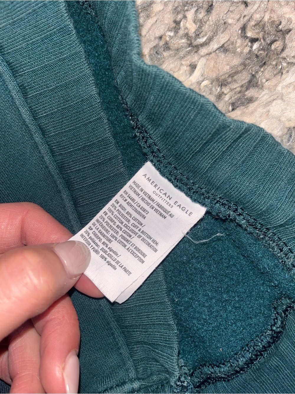 American Eagle Outfitters green oversized hangout Hoodie Pullover - Picture 4 of 5